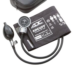 Sphygmomanometer Aneroid Pocket Cuff Diagnostix™ 700 Series 2-Tubes Pocket Size Hand Held Adult 23 - 40 cm Cuff Navy Blue by American Diagnostic Corporation  ID 700-11AN